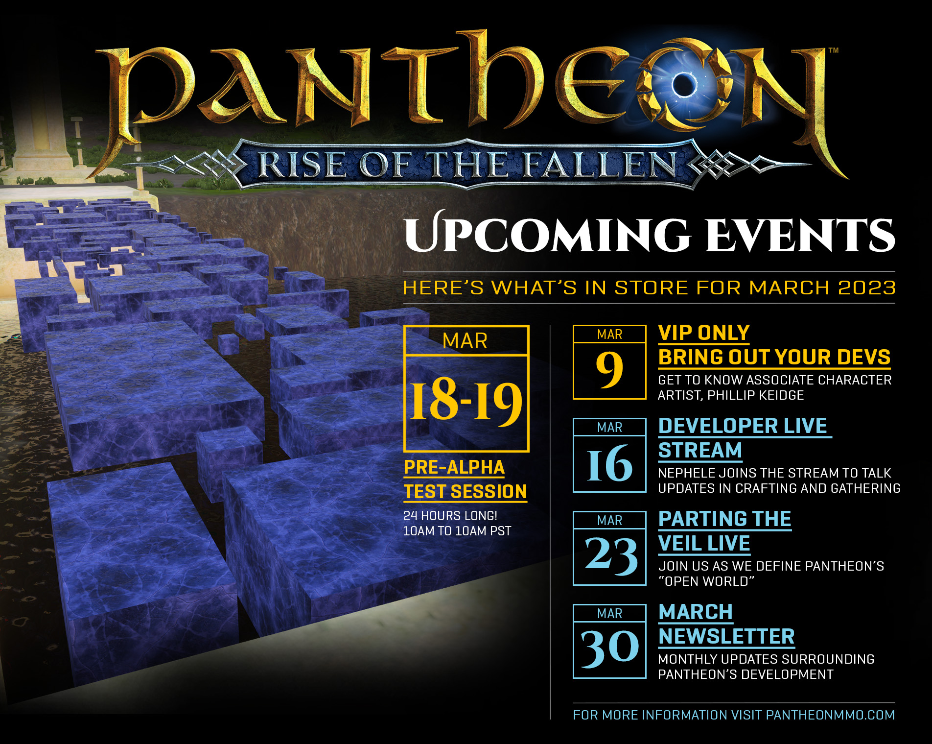 March 2023 Pantheon content calendar
