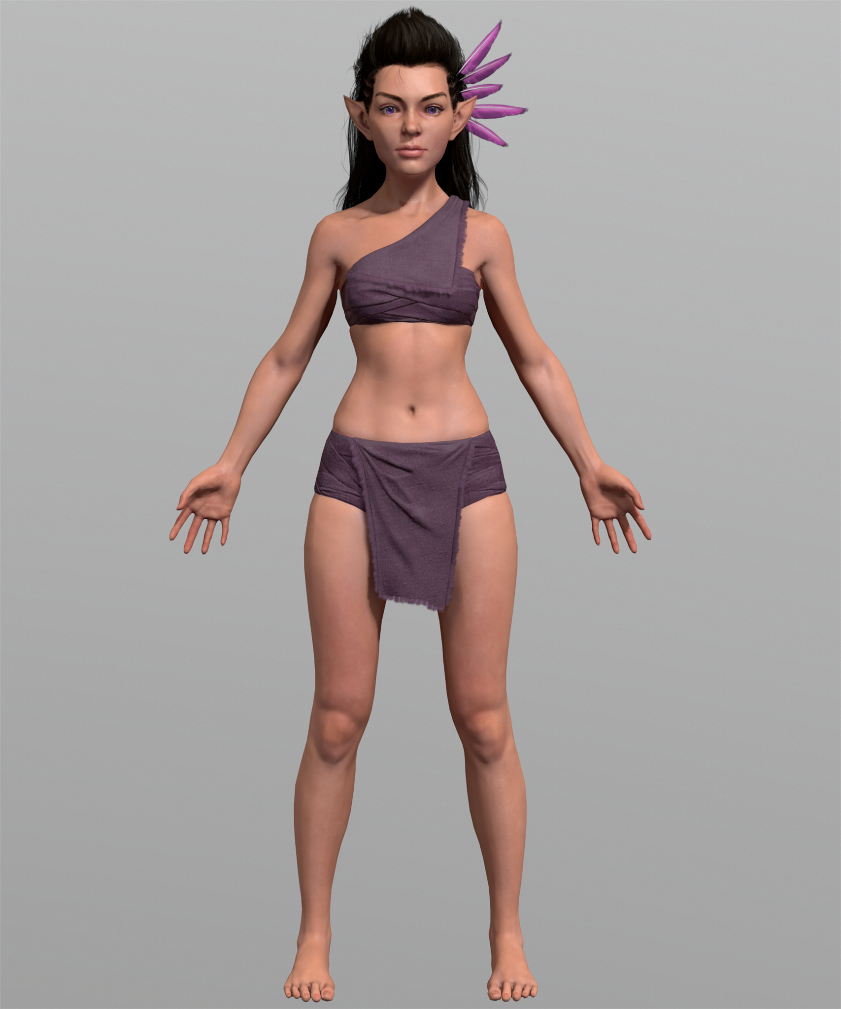 2018-Feb 14: render of Halfling character model