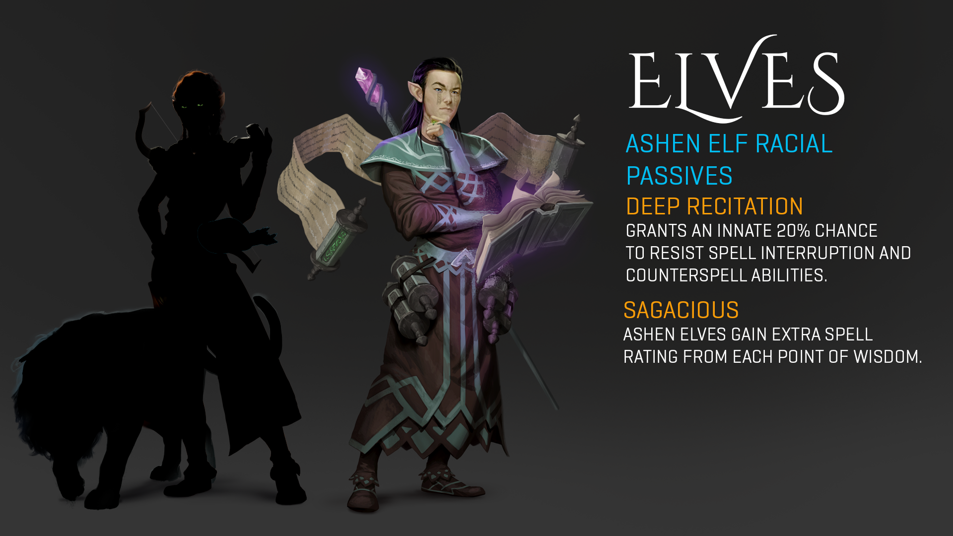 2019-Oct 30: Ashen Elf racial passives listed with concept art
