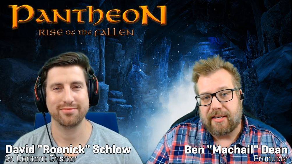 2019-Nov 20: David Schlow and Ben Dean over a screenshot of Amberfaet to promote a Developer Twitch stream (with old Pantheon logo)