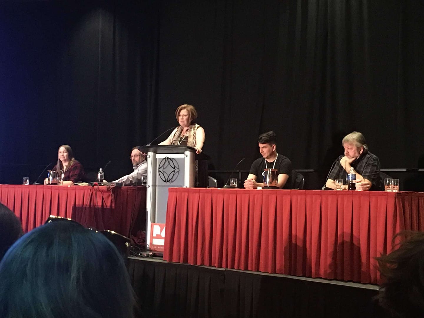 2020-Jan 20: Jimmy Lane (second from right) on the PAX South game careers panel moderated by Linda Carlson