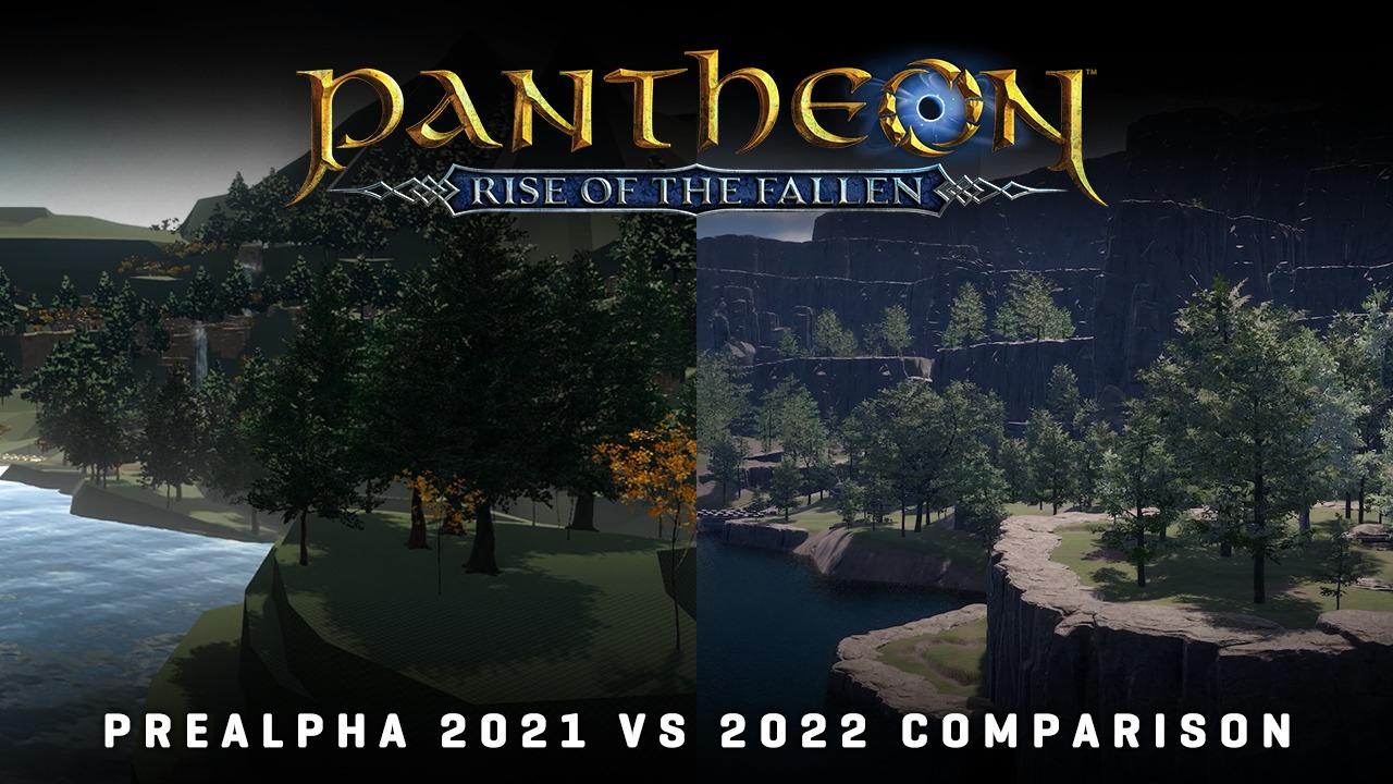 2022-Aug 16: promo with Before-and-After screenshots of vista outside the Human city of Thronefast