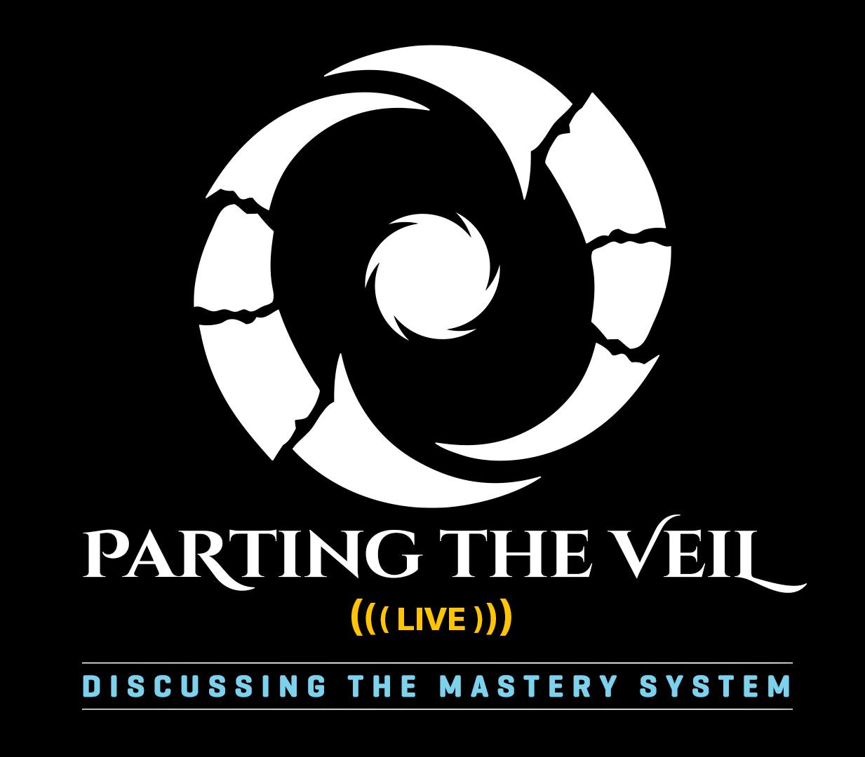 2023-Apr 7: promo for Parting the Veil podcast with modified Pantheon logo