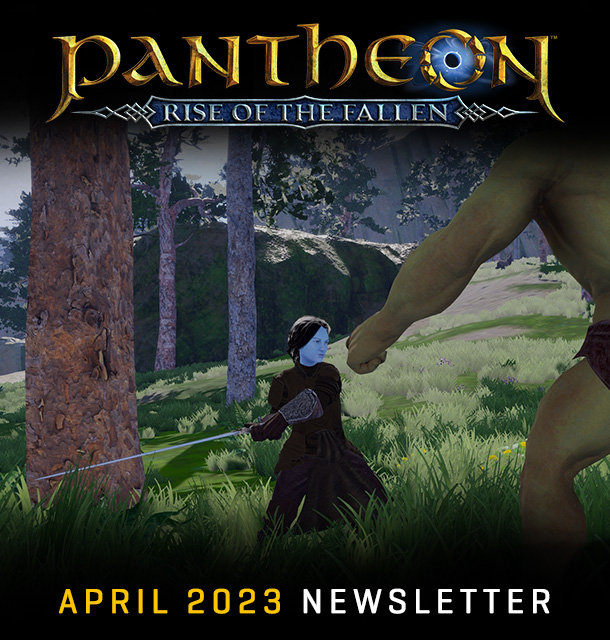 2023-Apr 27: promo with screenshot of a Dwarf character model in combat with an orc NPC