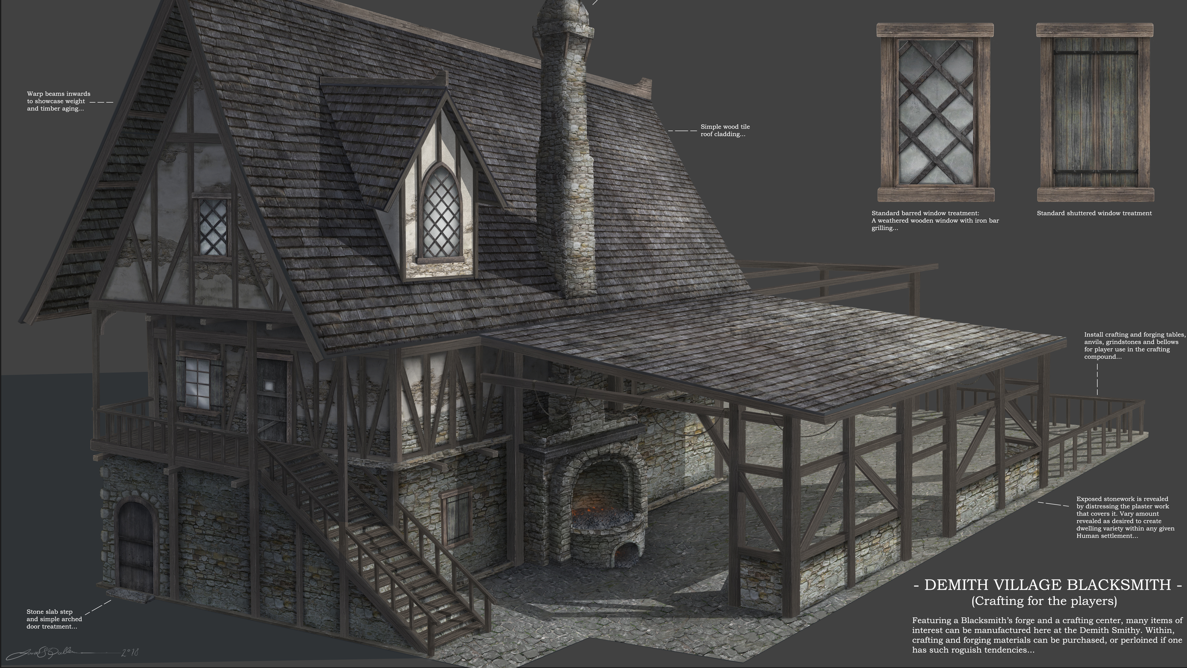 2020-Sep 2: concept art of a Demith Village blacksmith