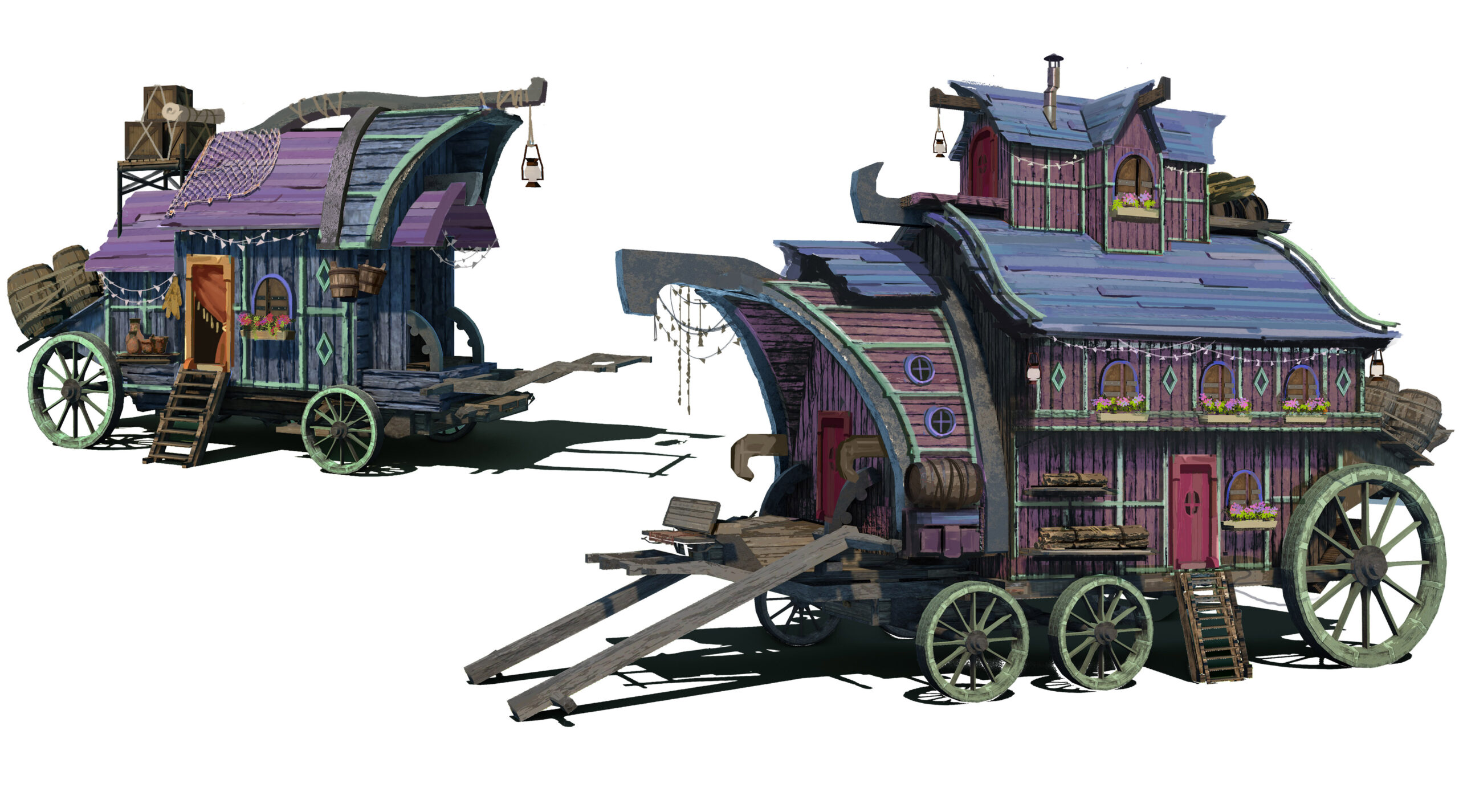 2023-Jan 26: concept art of Romani wagons of the Aridola faction