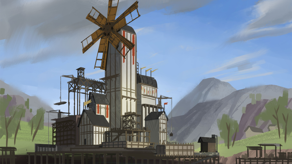 2022-Jul 21: concept art of a windmill in Availia