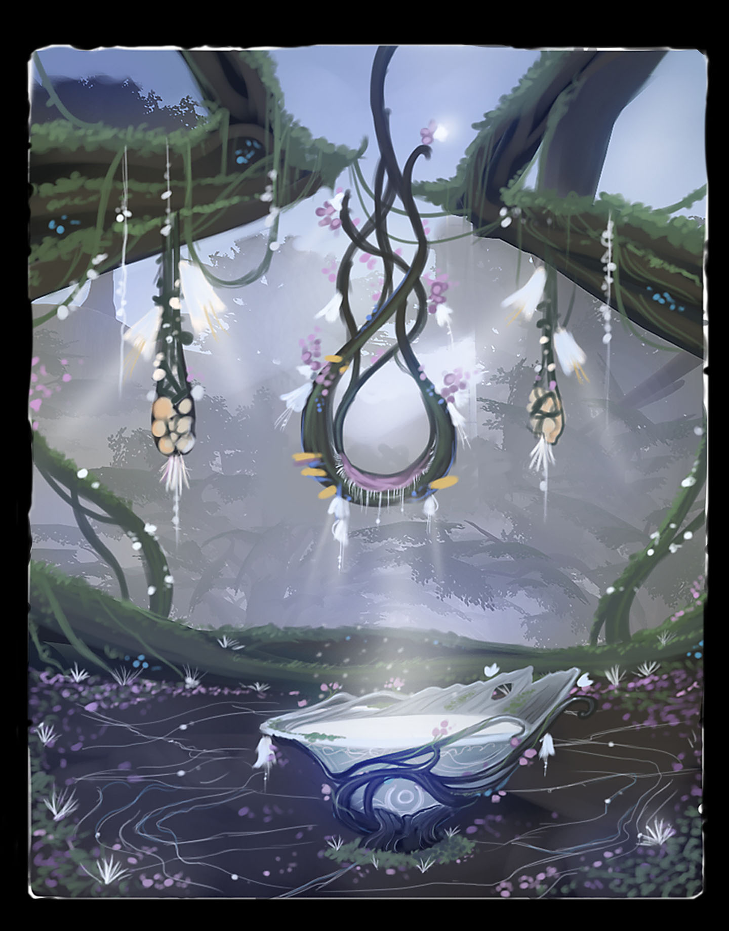 2019-Jun 19: concept art of Fae Hollow outside the Elf starting area of Faerthale