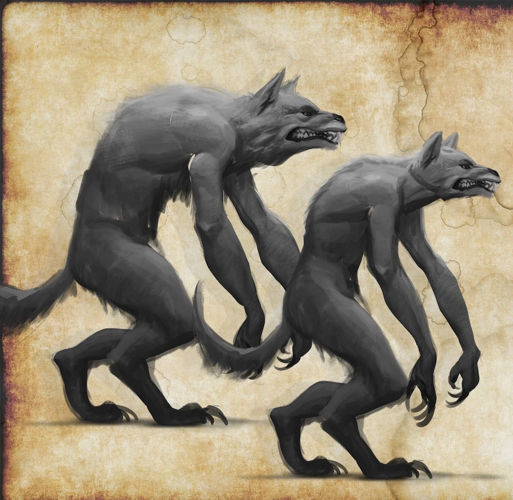 2018-Oct 10: concept art of male and female Werewolf NPCs